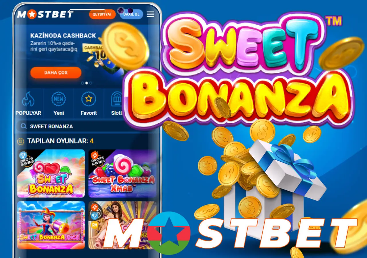 Mostbet kazinosunda Sweet Bonanza oyunu